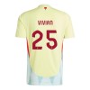 Camisola Espanha Dani Vivian 25 Homen Equipamento 2ª Euro 2024